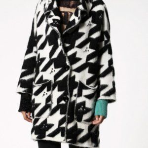 Diesel Houndstooth Check Cardigan